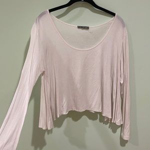 White flowy long sleeve top